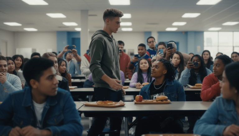 He Hit Back… The Cafeteria Never Looked the Same