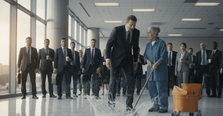 Billionaire Fires 73-Year-Old Janitor—She Owns His Company