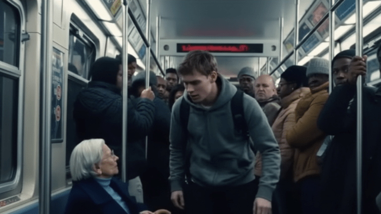 Teen Shoves Elderly Woman Off Subway Seat—Then Sees Her Phone