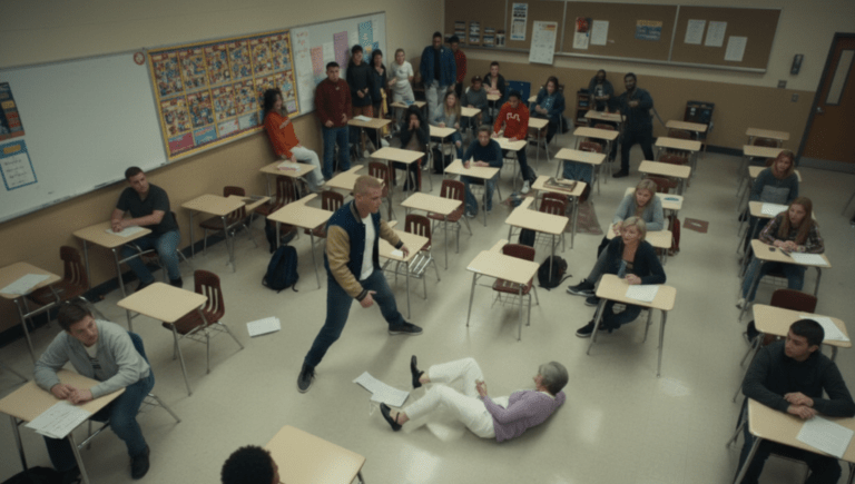 Bully Punches Teacher – Quiet Kid’s Response Stuns Everyone