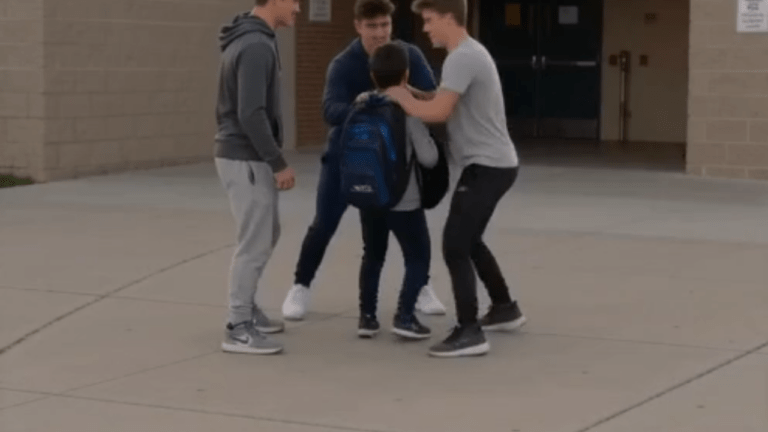 Three Bullies Jumped His Brother… Then He Came Around The Corner