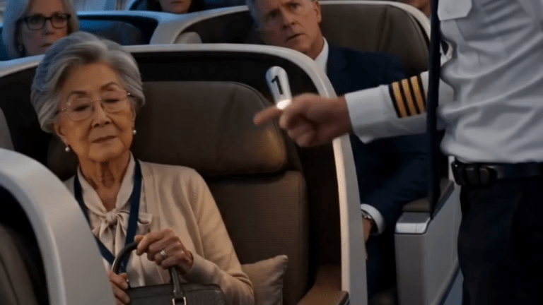 Pilot Humiliates Old Lady in First Class—Then Sees Her ID Badge